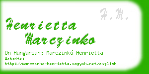 henrietta marczinko business card